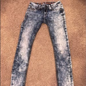 rock revival diamond skinny jeans size 28 inseam 32